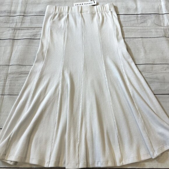 🆕NWT Little Parni White Ribbed Skirt - Picture 4 of 8